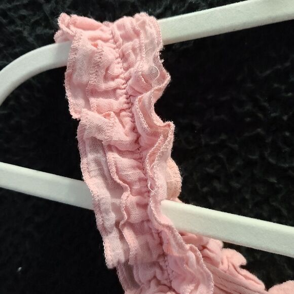 Body Central Womens Tank Top Pink Size Large 100% Cotton Stretch Floral - Picture 9 of 12